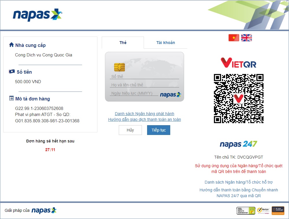 chọn ngân hàng nộp phạt chọn ngân hàng nộp phạt