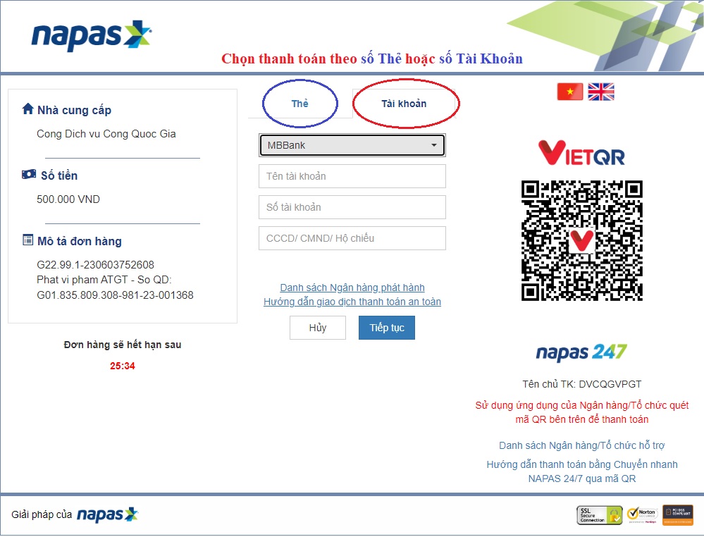 chọn ngân hàng nộp phạt chọn ngân hàng nộp phạt